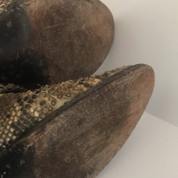 Tony Lama Boots Womens Size 6 Black Tan Snakeskin Western Cowboy Leather 3114 - Picture 14 of 14